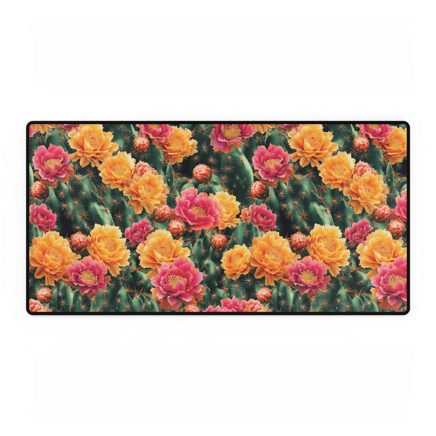 Cactus Bloom Desk Mat – Vibrant & Functional