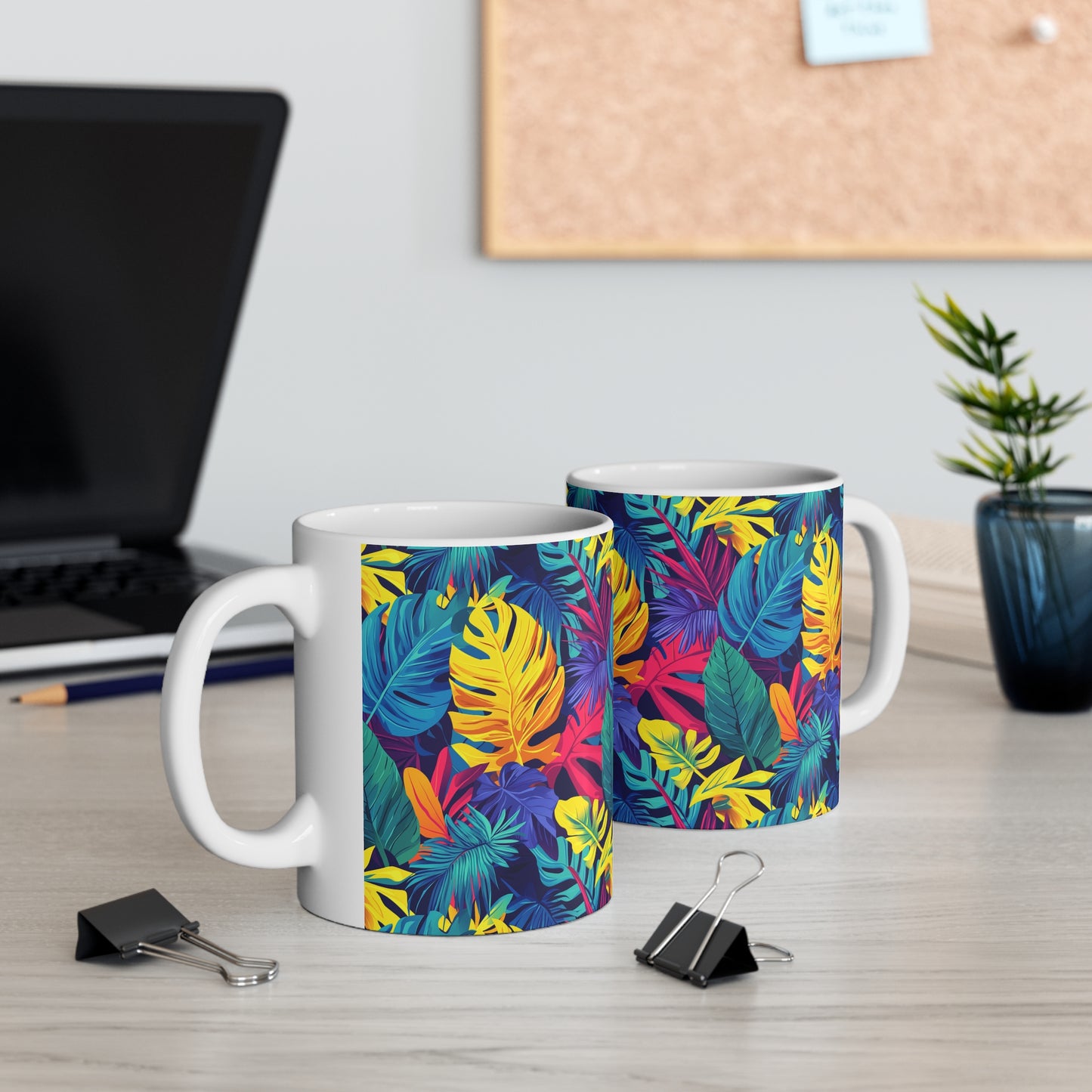 Tropical Vibes 11oz Ceramic Mug – Brighten Your Mornings