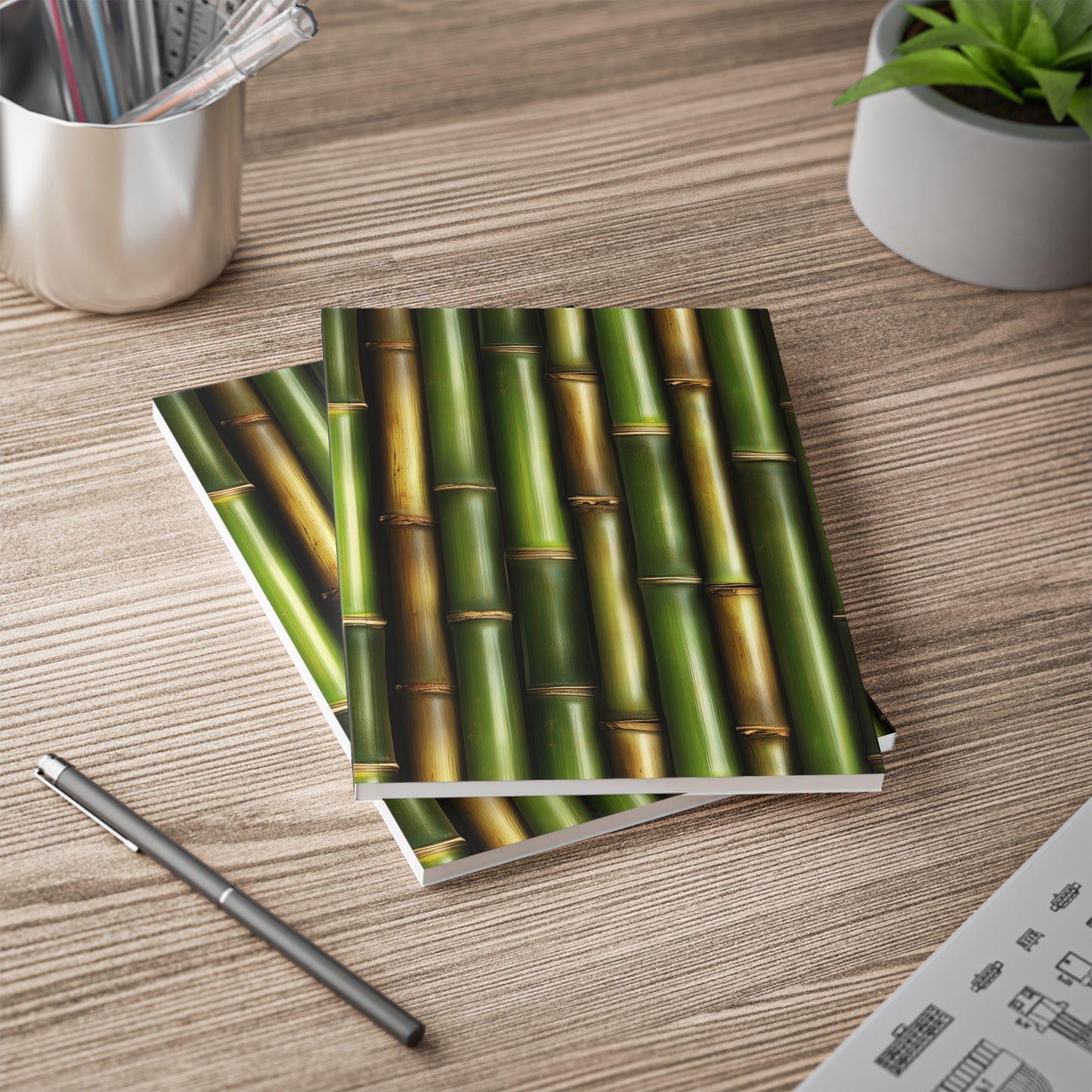 Emerald Bamboo A5 Softcover Notebook – Natural & Elegant