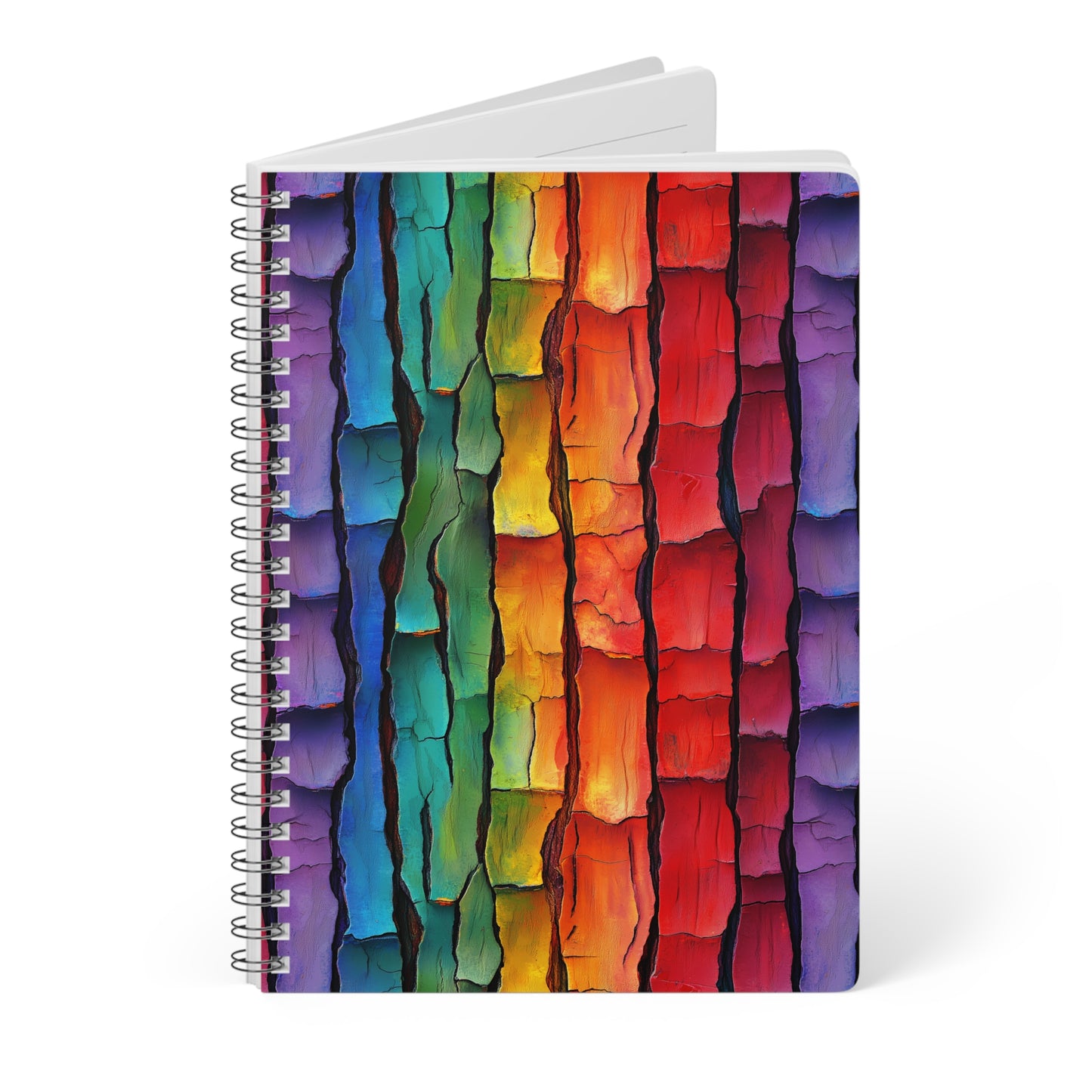 Rainbow Bark A5 Wirobound Softcover Notebook – Bold & Unique