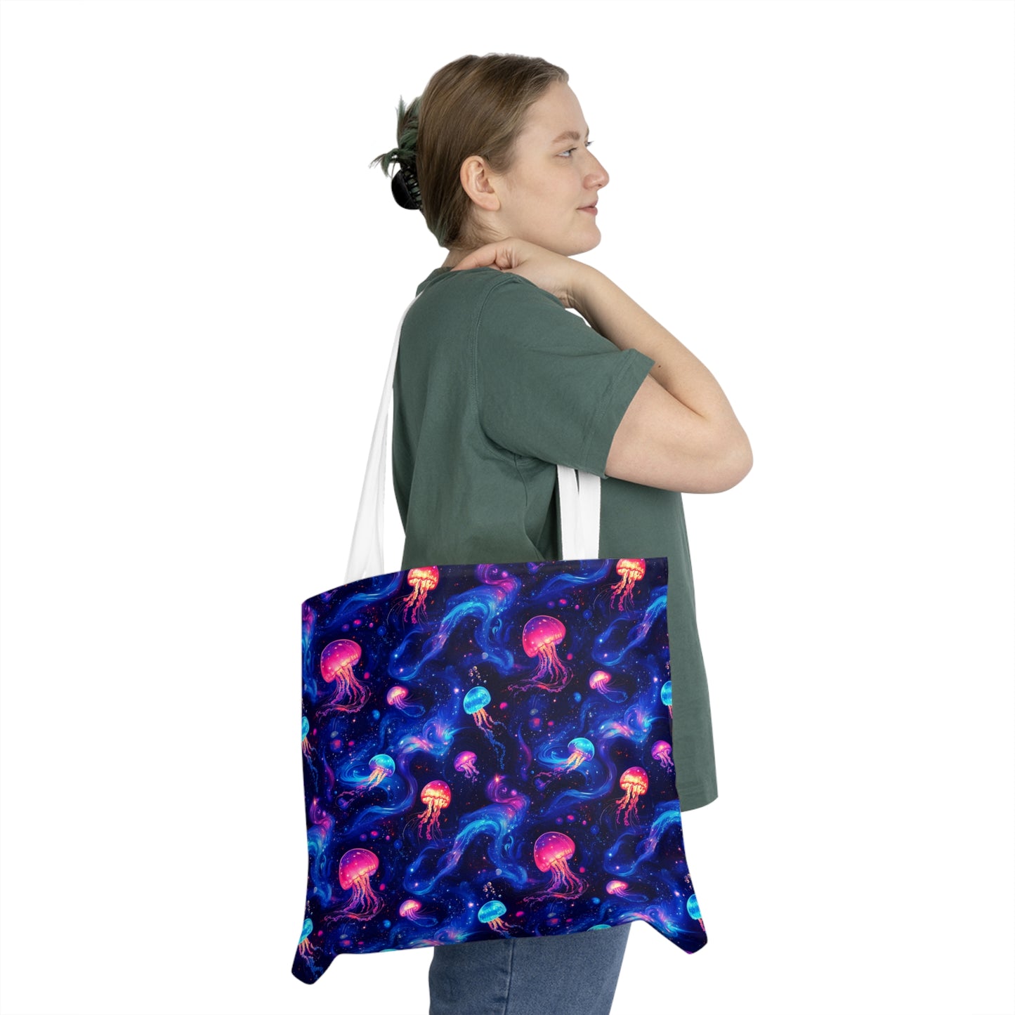 Celestial Jellyfish Shoulder Tote Bag